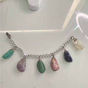 Vintage Natural Stone Charm Bracelet
